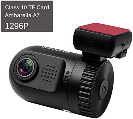 Emontek Dash Camera Mini 0805, Black Box Dash Cam Ambarella A7LA50 Chip + FILM + OV4689 Sensor + Class 10 TF Card 32gb + HD 1296P, Dashboard Video Recorder Car Camera with GPS Logger (1 Pack)