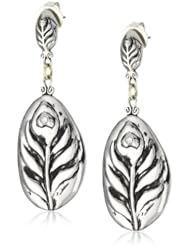 ROTENIER "Peacock Feather" Two-Tone Diamond Earrings