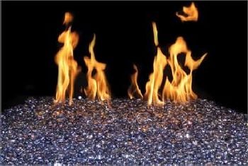 40 LB Platinum Colored Gems for Peterson burner systems and gas firepits