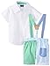 Mud Pie Baby Boys Newborn Three-Piece Suspender Set
