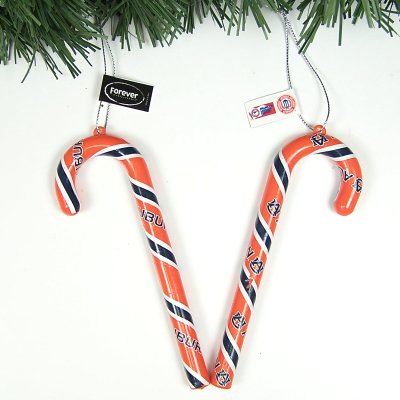 Buy AUBURN TIGERS CANDY CANE CHRISTMAS ORNAMENTS SET (6) by Forever Collectibles