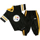 Reebok - Pittsburgh Steelers NFL Baby / Infant 2 Piece Dazzle Onesie Jersey and Pants Set