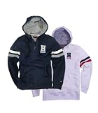 Tommy Hilfiger Mens Pelham Quarter Zip Fleece Hoodie, Masters Navy