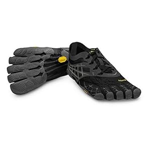 Vibram FiveFingers Men's Seeya LS Shoes Black/Grey/Silver Size 43