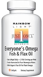 Rainbow Light Everyone's Omega Fish & Flax Oil, 60-Count Softgels