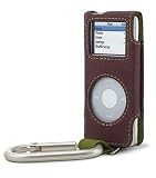 Belkin Suede Carabiner Case for iPod nano 1G, 2G (Brown/Green)
