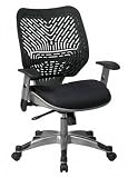 Office Star REVV Series Managers Chair with SpaceFlex Back and Mesh Seat, Raven