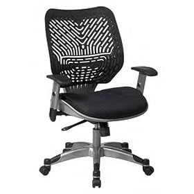 Office Star REVV Series Manager¿s Chair with SpaceFlex Back and Mesh Seat, Raven by Office Star