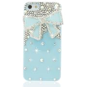 NOVA CASE® Chic Series 3D Bling Crystal iPhone 5/5S Case - Blue Ribbon