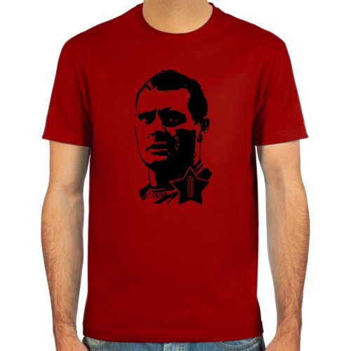 T-Shirt Paul Gascoigne ::: Farbauswahl: skyblue, sand, weiß oder deepred ::: Fußball-Kult