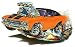 24" *Firebreather* 1968-9 Chevelle 396 on Steroids Turbo cartoon Car Wall Graphic Color Decal Sticker Home Game Kids Room Garage Man Cave Decor NEW !!