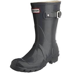 Hunter Original Short Gloss W23700, Damen Stiefel, Grau (Graphite), EU 38 (US 5)