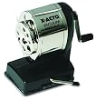 Boston Model KS Vacuum Table/Wall-Mount Manual Pencil Sharpener, Black/Chrome