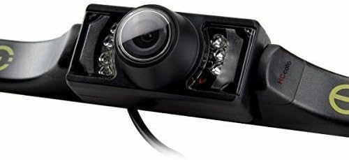 HCE LED Backup Camera and Monitor Kit For Car, Waterproof High Definition Color Wide Viewing Angle License Plate Car Rear View Camera with 7 Infrared Night Vision LED