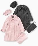 Trilogi Little Girl Wool Coat with Hat and Muff