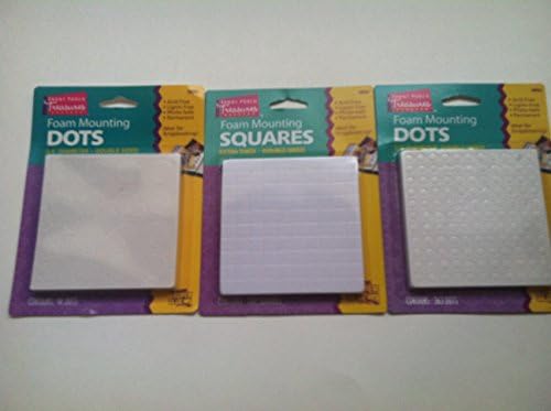 Scrapbooking Foam Mounting Squares + Dots Bundle of 3