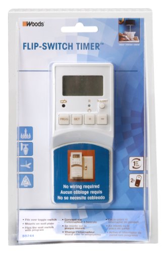New Woods 59744 Flip Switch Timer Converts Toggle Switch to