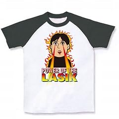 萌え将軍 - レーシック後Version ラグランTシャツ