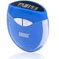 August HPC907B Blue Multi-function Pedometer - Step Counter that uses Personal Weight and Stride Length to Calculate Calories Burnt - With Digital Clock