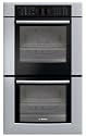 Bosch 800 Series HBL8650UC 30" Double Electric Wall Oven with Genuine European Convection in Both Ovens, 15 Cooking Modes, Glass Touch Controls, Meat Probe and Telescopic Rack