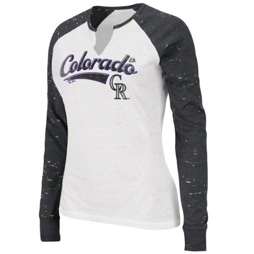 Colorado Rockies Women's League Special Long Sleeve Raglan T-Shirt