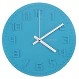 DecoMates Non-Ticking Silent Wall (Ocean Blue)