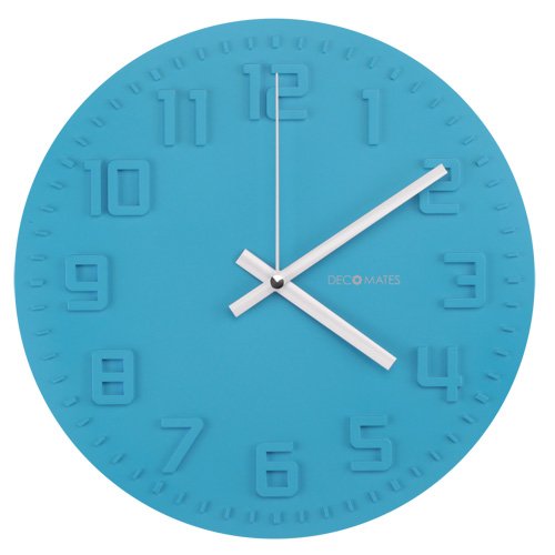 DecoMates Non-Ticking Silent Wall (Ocean Blue)