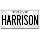 PROPERTY OF HARRISON LICENSE PLATE SING NAME