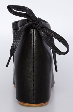 80%20 The Georgie Handkerchief Tie Hidden Wedge in Black Leather,Shoes for Women from 80%20