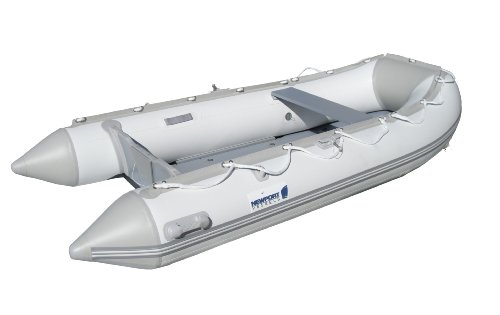 Newport Vessels 9-Feet 6-Inch Del Mar Inflatable Sport Tender Dinghy Boat - USCG Rated (White/Gray)