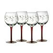 Pfaltzgraff Winterberry 13-Ounce Glass Goblets, Set of 4