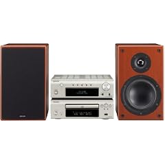 Denon DF 107 Kompaktanlage (CD/MP3/WMA-Player, UKW-/MW-Tuner, 130 Watt, USB 2.0) silber/kirsche