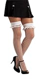 Sexy White Pom Pom Trim Thigh Highs - White