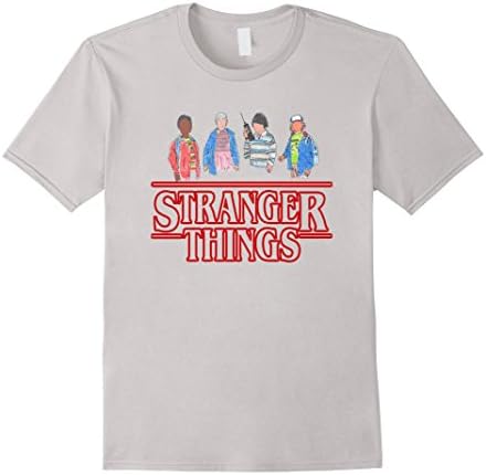 Men's Stranger a Things T shirts - Funny tee Small Silver