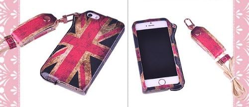 Thinkcase Carryberry 5 5S 5C Pattern Flower Leather phone case neck hanging wear strap rope cover for iphone 5C 5S DF02#