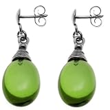 Certified Genuine Caribbean Amber and Sterling Silver Spring Drop Earrings