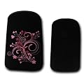 Handywelt-Niefern Handy Tasche Stoff Tasche Neopren Tasche M2 Pink f. Samsung S5230, F480, S5620 Monte