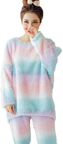 MiYang Women's Colorful Comfort Sleepwear 2PC Long Sleeve Pajama Set