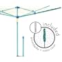 Solid Steel 4 Arm Outdoor Clothes Dryer, 131'