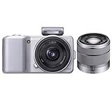 Sony NEX-3A 14.2MP Digital Camera 16mm 2.8 & 18-55 Lenses Silver **With New ....