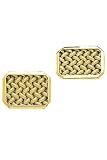 14k Gold Cufflinks - Solid 14k Gold Center Mesh Cufflinks