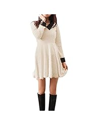 A-line Nylon/Polyester Long Sleeves  Dress