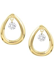 14K Yellow Gold Diamond Dashing Diamonds Earrings