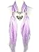 Huan Xun Women's Elegant Style Butterfly Pendant Purple Scarf