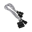 BitFenix Adapter (Molex zu 3x 3-Polig), 20 cm silber/schwarz