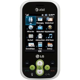 LG Neon GT365 Phone, White/Green (AT&T)