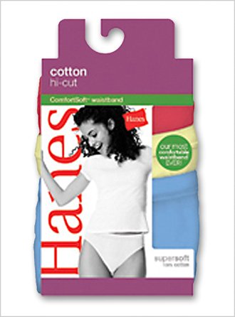 Hanes 43LBWH Comfort Soft Cotton Hi-Cut