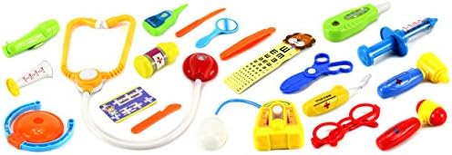 Fun Doctor Pretend Play Toy Medical Kit Play Set w/ Light Up Tools, Perfect for Role Playing, Comes w/ Everything Needed (Colors May Vary)