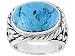 S/S OV CAB STBL TURQROPE DESIGN RING STABILIZED TURQUIOSE/NOT SIZEABLE