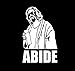 Big Lebowski Abide White Vinyl Sticker The Dude Decal 8